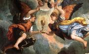 Paolo  Veronese Detail of the wife of Zebedee Interceding with Christ ove her sons oil painting artist
